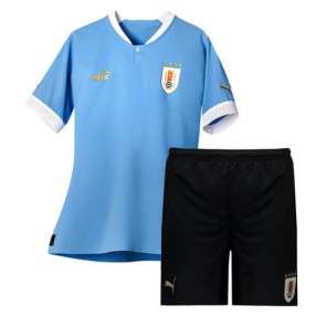 Uruguay kläder Barn VM 2022 Hemmatröja Kortärmad (+ korta byxor)